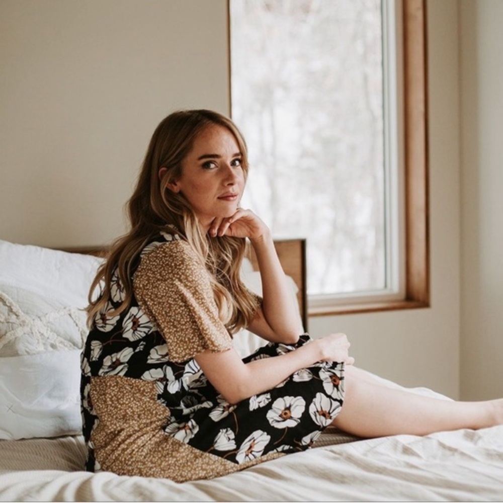 Piper And Scoot Floral Dress Medium - image 1